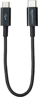 Amazon Basics USB Type-C to Micro-B 2.0 Cable for Smartphone- 15.2 cm - Black