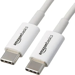 AmazonBasics USB Type-C to USB Type-C 2.0 Charger Cable - 6 Feet (1.8 Meters) - White