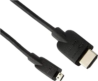 AmazonBasics High-Speed Micro-HDMI to HDMI TV Adapter Cable - 6 Foot (2M) 2-Pack