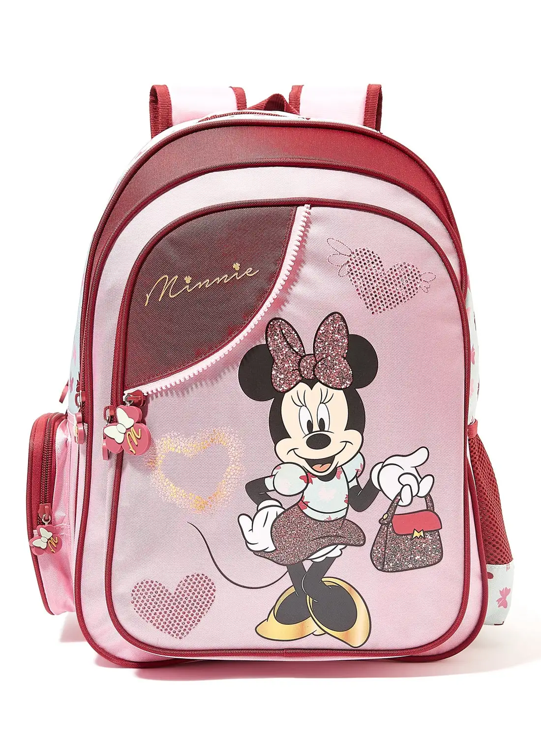 Disney Girls Minnie Mouse Backpack 16 Inch Pink