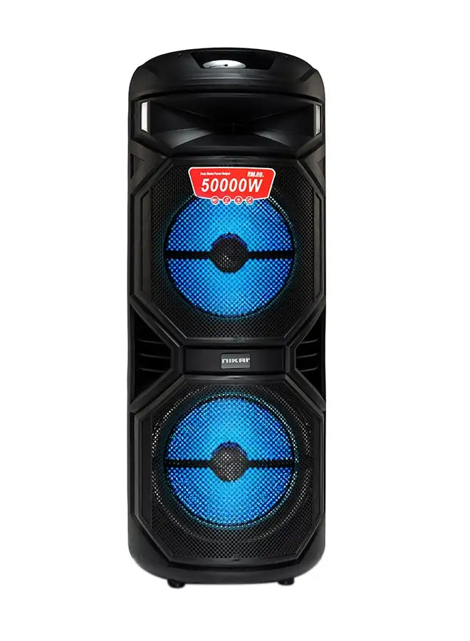 NIKAI Rechargeable Bluetooth Party Speakers 50000W PMPO TWS Stereo Channel NPRTY1580 Black