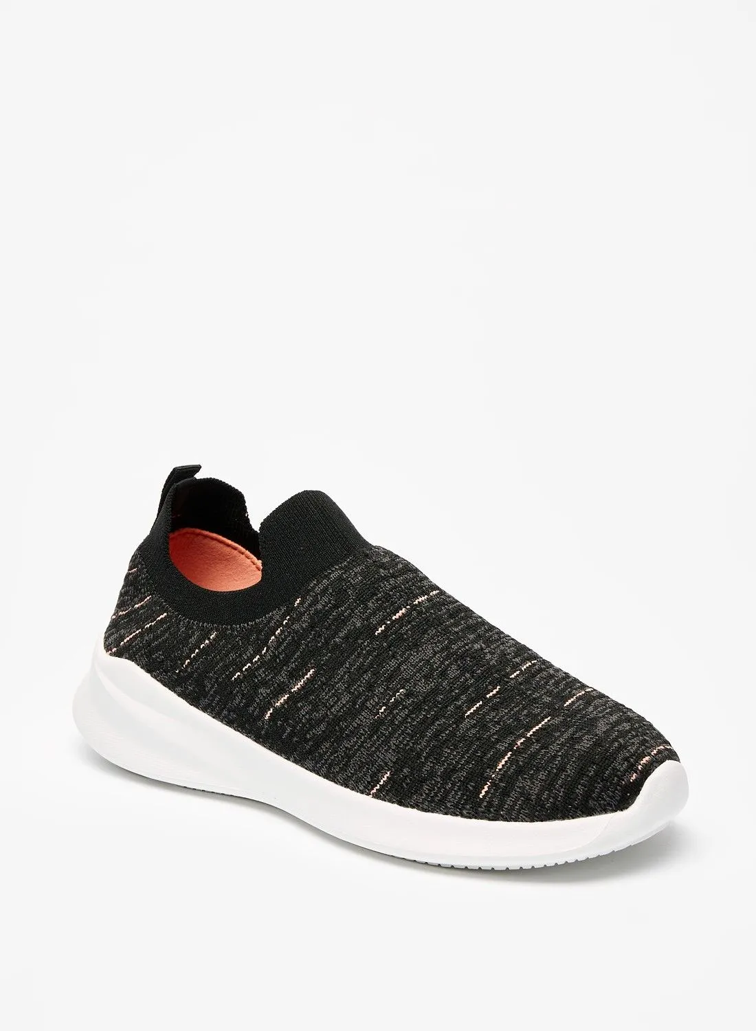 shoexpress Textured Slip-On Sports Shoes Black