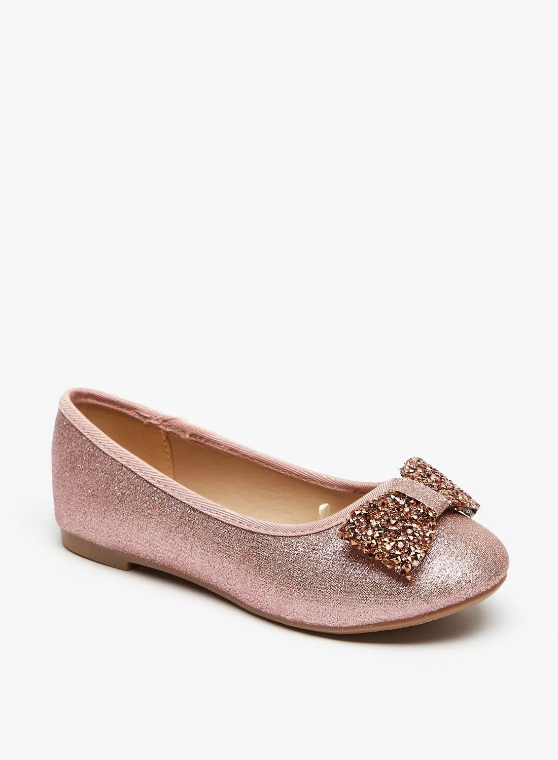 Flora Bella Bow Accent Slip On Round Toe Ballerina Shoes
