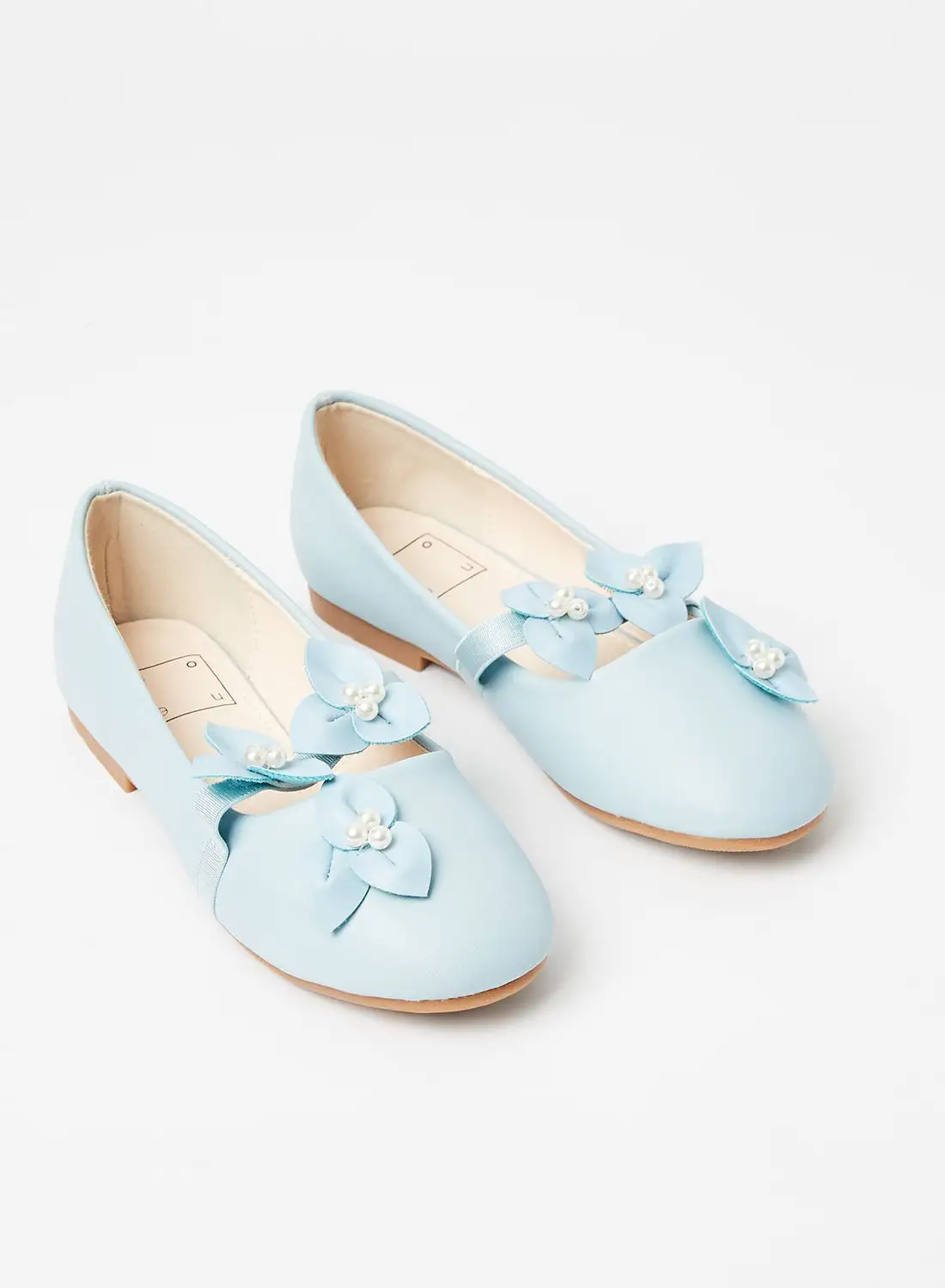 حذاء باليرينا أنيق للأطفال من نيون أزرق