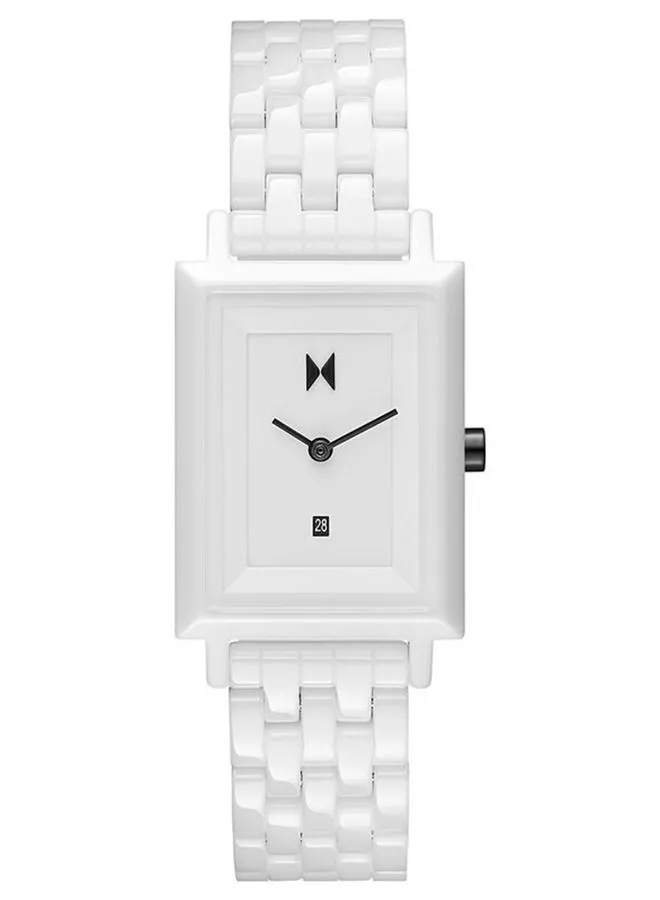 MVMT Women's Analog Square Shape Ceramic Wrist Watch 28000205-D - 26 Mm