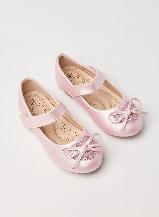 NEON Girls Casual Strap Ballerina Pink