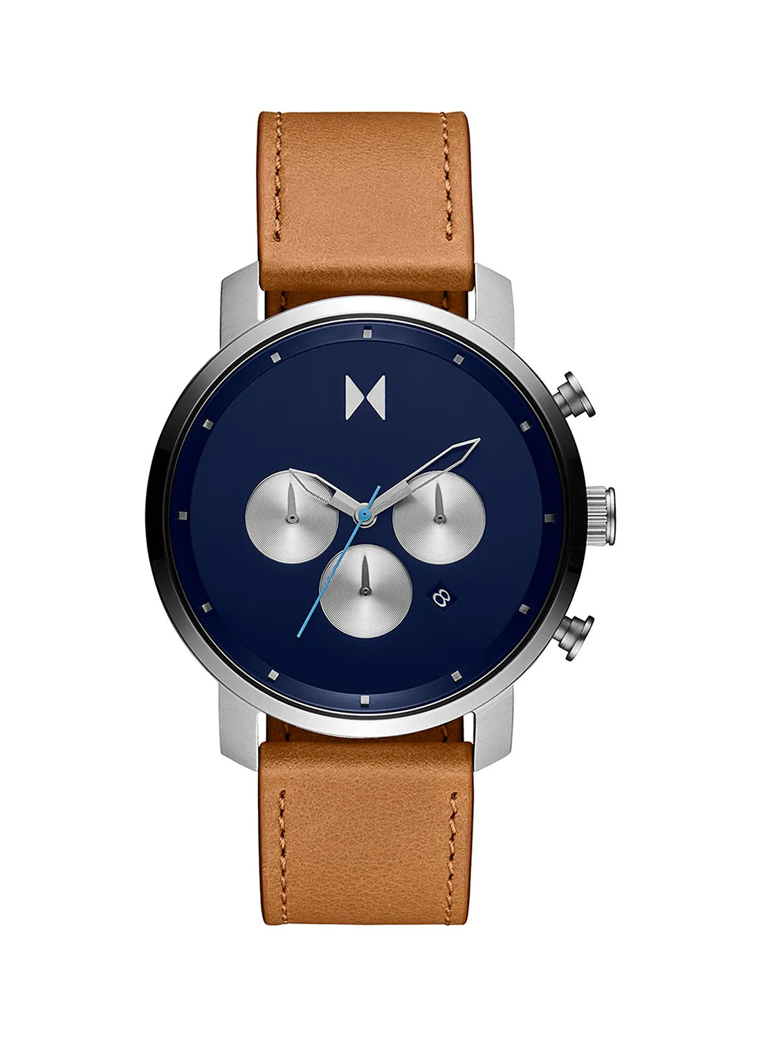 MVMT Men Chronograph Round Shape Leather Wrist Watch 28000288-D - 45 Mm