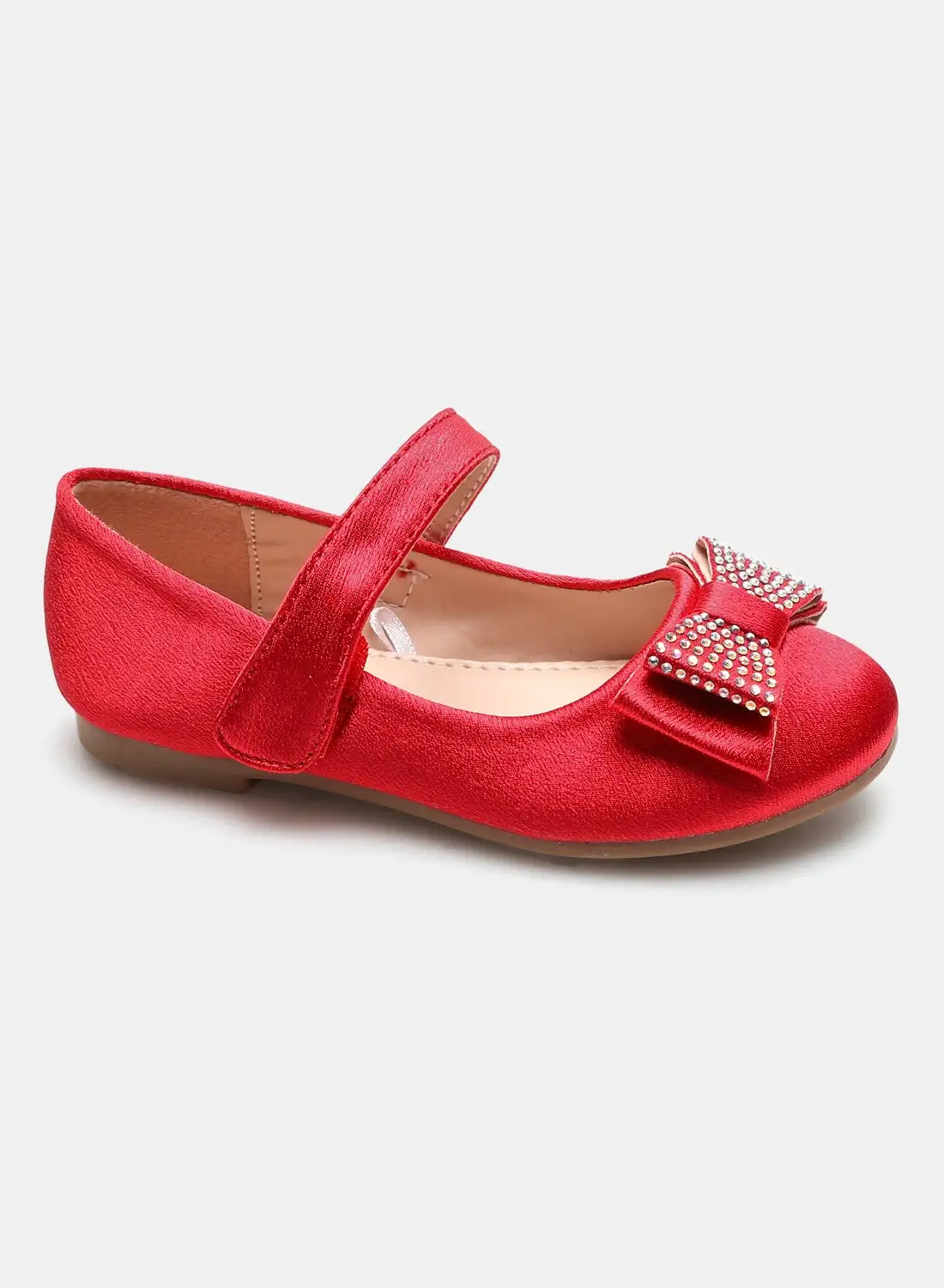 NEON Girls Casual Strapped Ballerinas Red