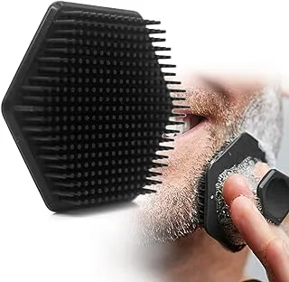 ECVV Silicone Face Scrubber for Men, Gentle Exfoliating Body Brush Massager Removes Dead & Dry Skin, Body Scrubber Beard Brush for Skin Cleansing