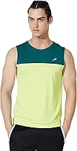 Amazon Brand - Symactive Men's Color Block Regular Fit Sleeveless Sports T-Shirt
