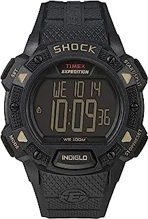 Timex Men's Expedition Digital Shock CAT Resin Strap Watch, EXPEDITION Shock Chrono Alarm Timer Watch