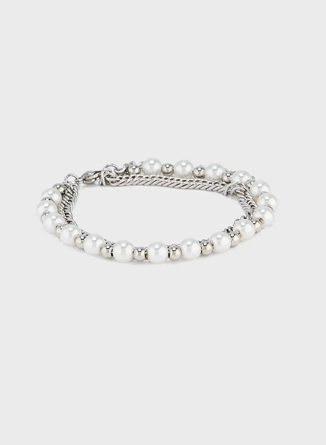 Seventy Five Layered Pearl Chain Bracelet