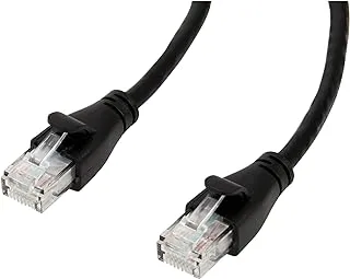 AmazonBasics RJ45 Cat-6 Ethernet Patch Internet Cable - 10 Feet (3 Meters), 5-Pack, Black