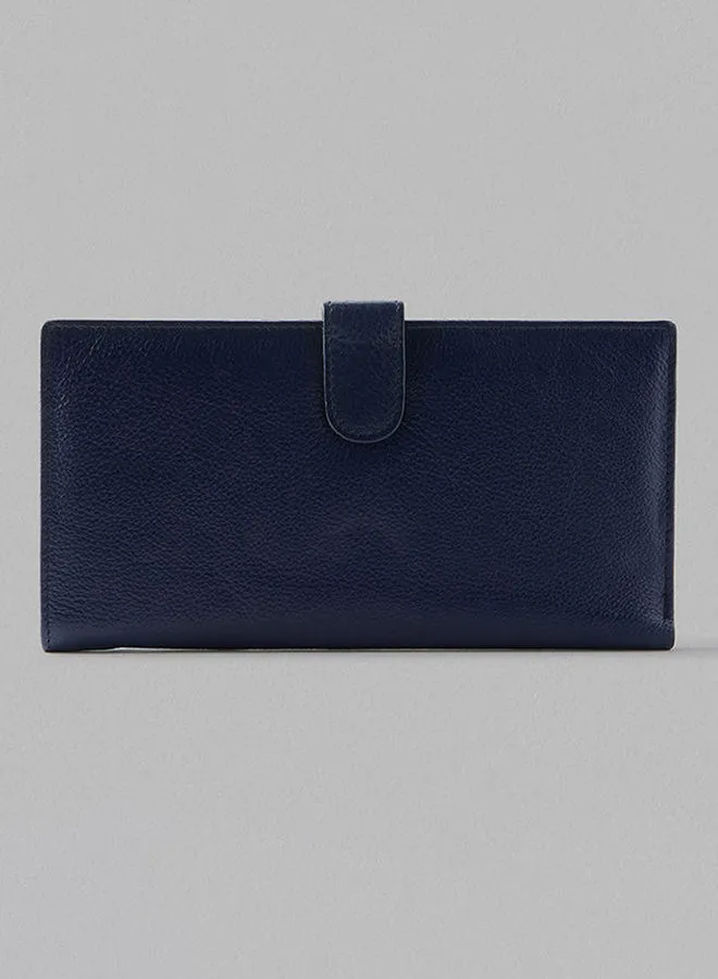 Noon East 100% Genuine Leather RFID Protected Unisex Stylish Passport and Card Holder Blue