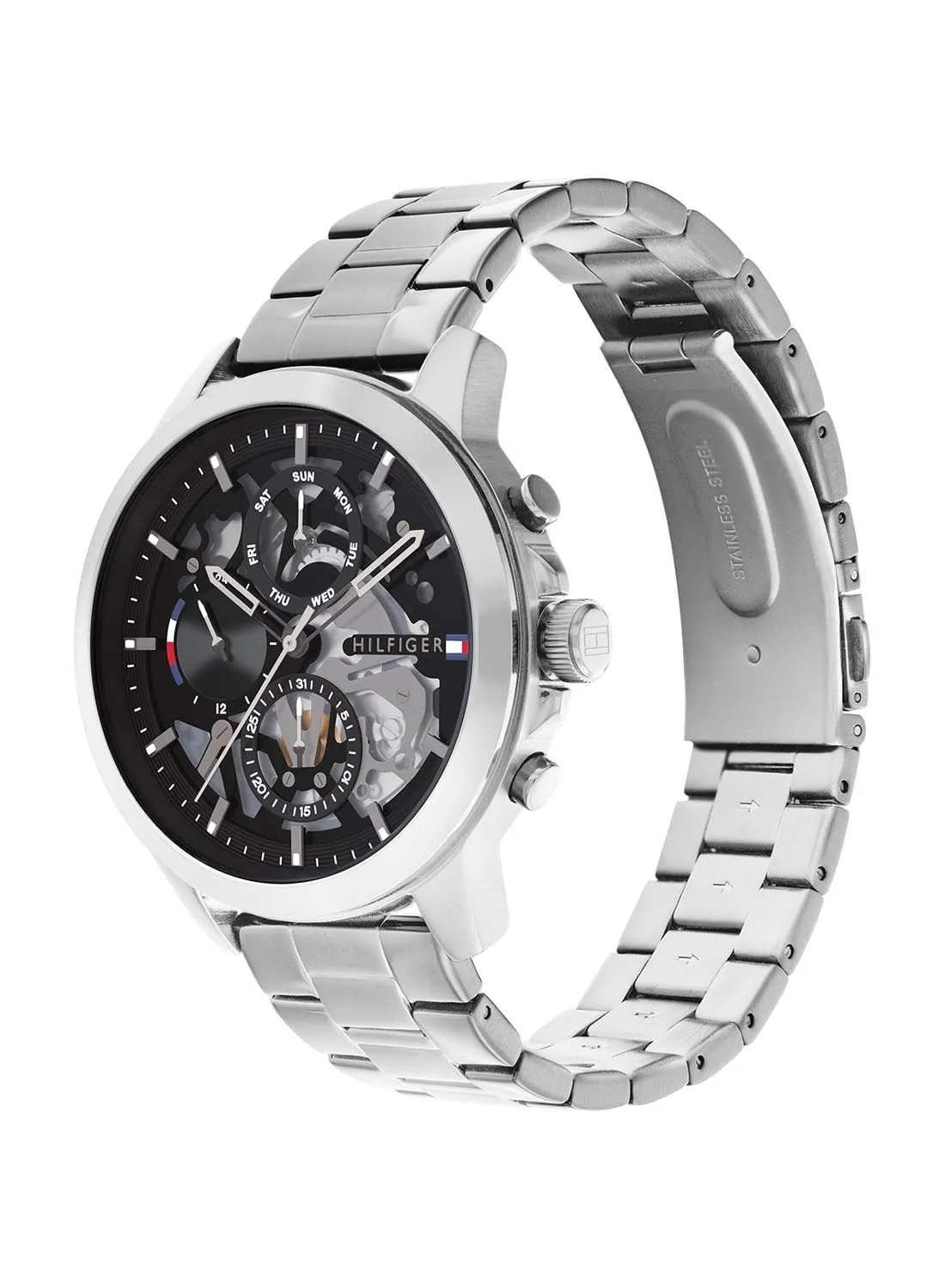 TOMMY HILFIGER TOMMY HILFIGER HENRY MEN's BLACK DIAL, STAINLESS STEEL WATCH - 1710477