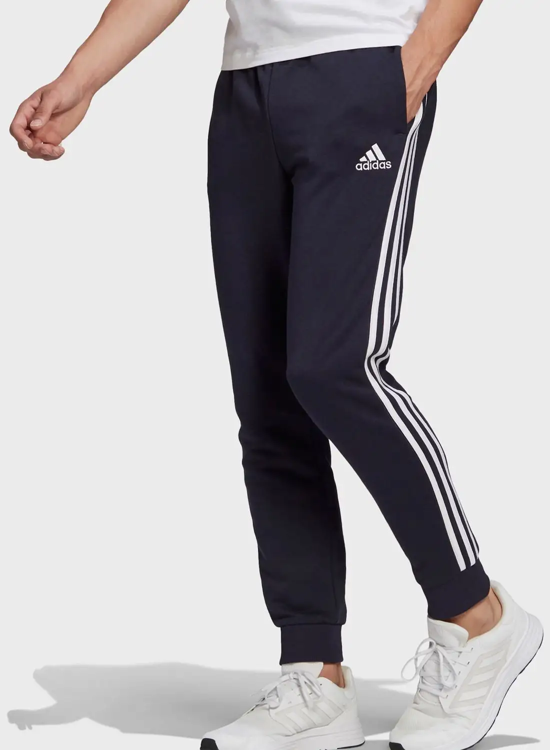 Adidas 3 Stripe Tapered Cuffed Sweatpants