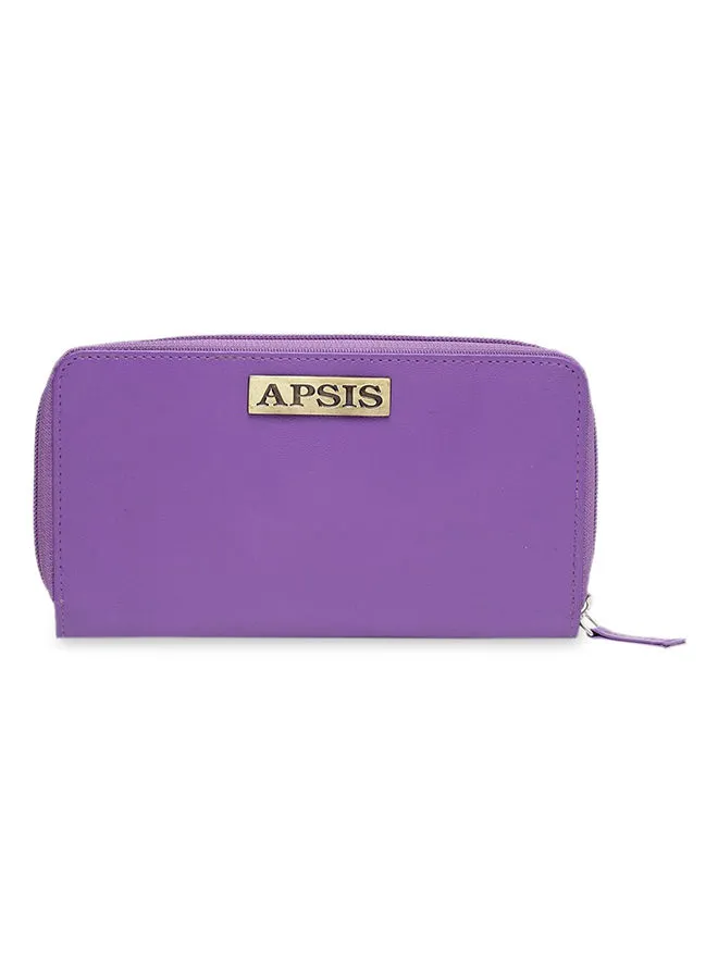 APSIS Stylish Comfortable Logo Detail Wallet For Women AP_WLT_W2_Purple