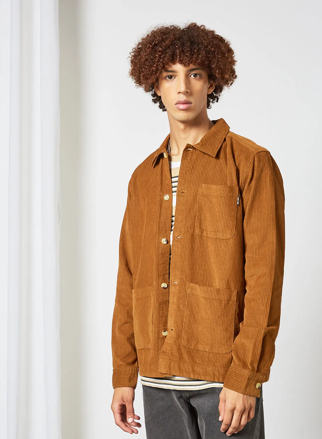 ONLY & SONS Corduroy Shirt Brown