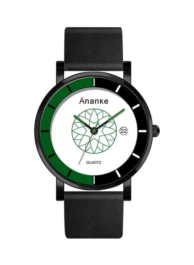 Ananke Men's Water Resistant Leather Analog Watch Ank-0302
