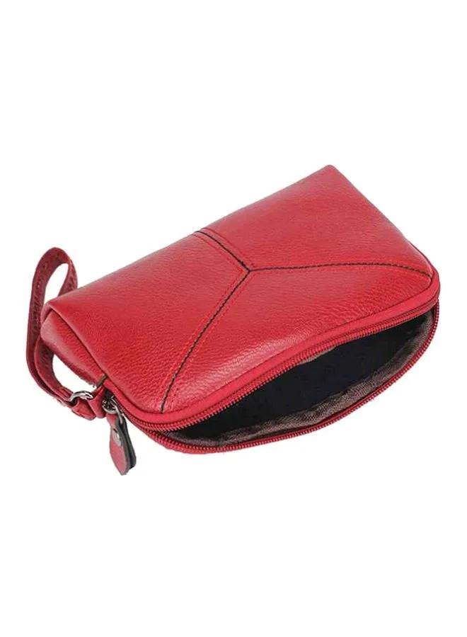 OUTAD Leather Wear Resistant Wallet Red