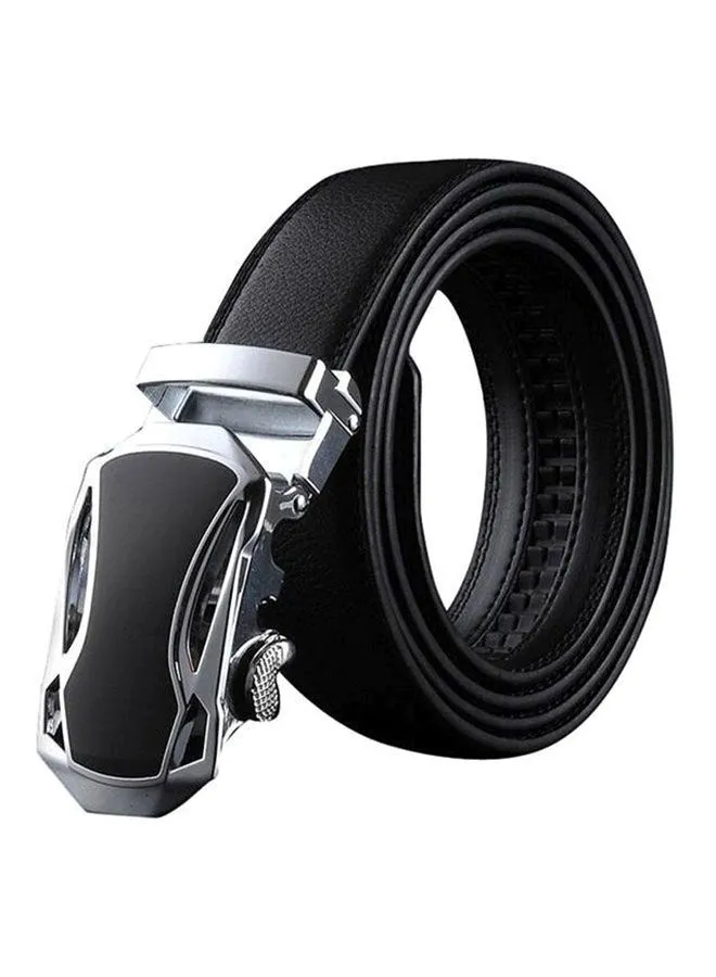 Generic Leather Belt Black/Silver