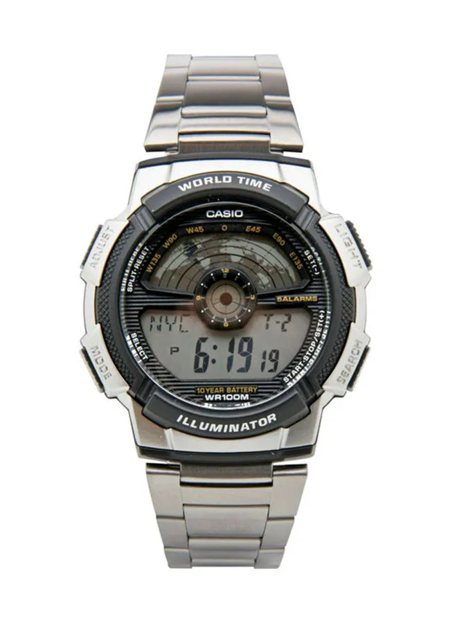 CASIO Men's Youth Water Resistant Digital Watch AE-1100WD-1AVDF Silver