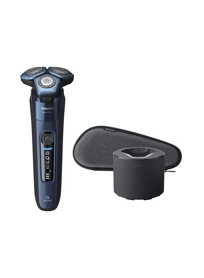 Philips Shaver Series 7000, Pouch, Quick Cleaning Pod, Midnight Blue, Closed box, 3-pin plug