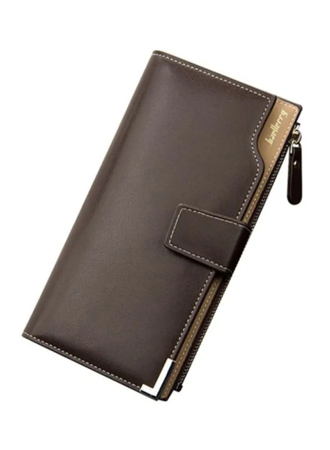 baellerry Business Leather Wallet Brown