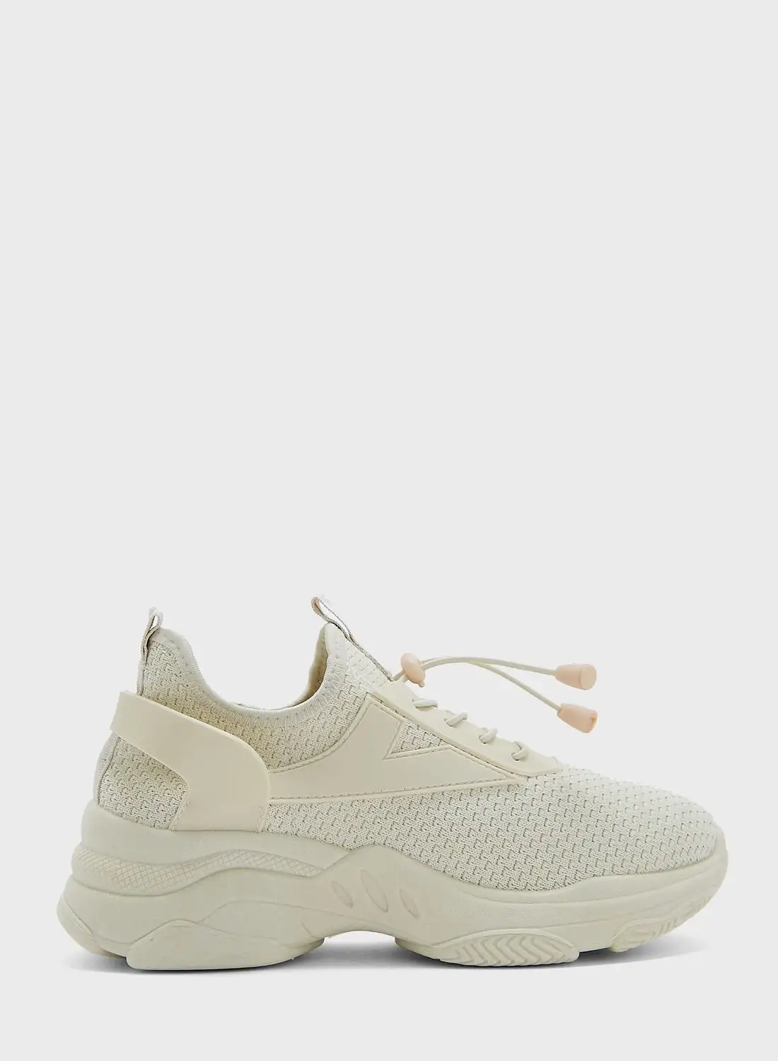 Truffle Total Sand Pu Lace-Up Chunky Sneakers