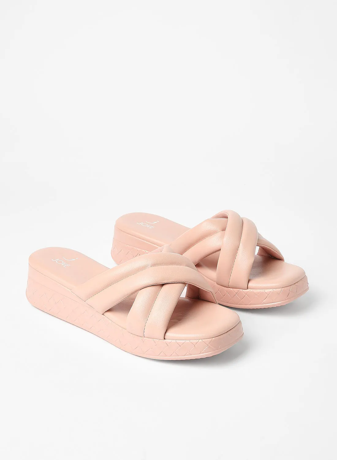Jove Stylish Comfortable Platform Sandals Pink