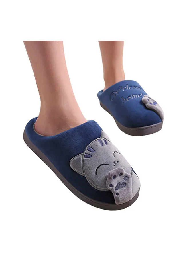 Generic Cats Printed Slides Navy Blue