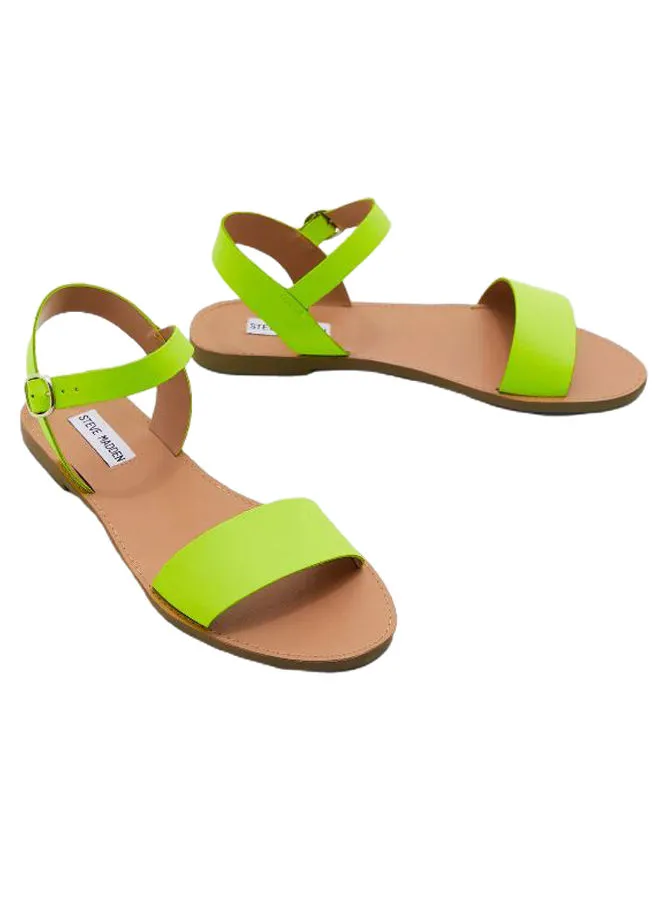 STEVE MADDEN Donddi Flat Sandals Neon Yellow