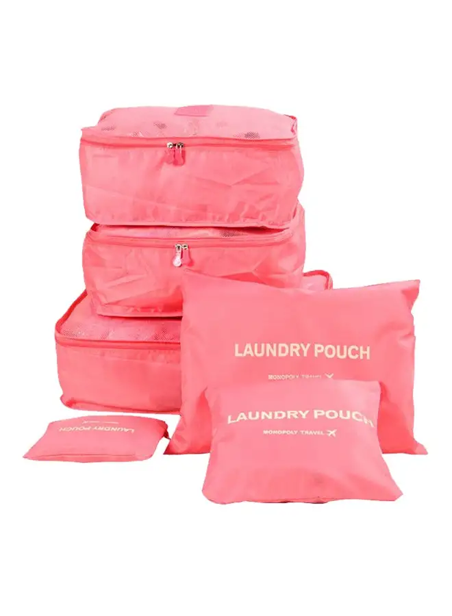 Generic 6-Piece Laundry Travel Pouch Set Pink