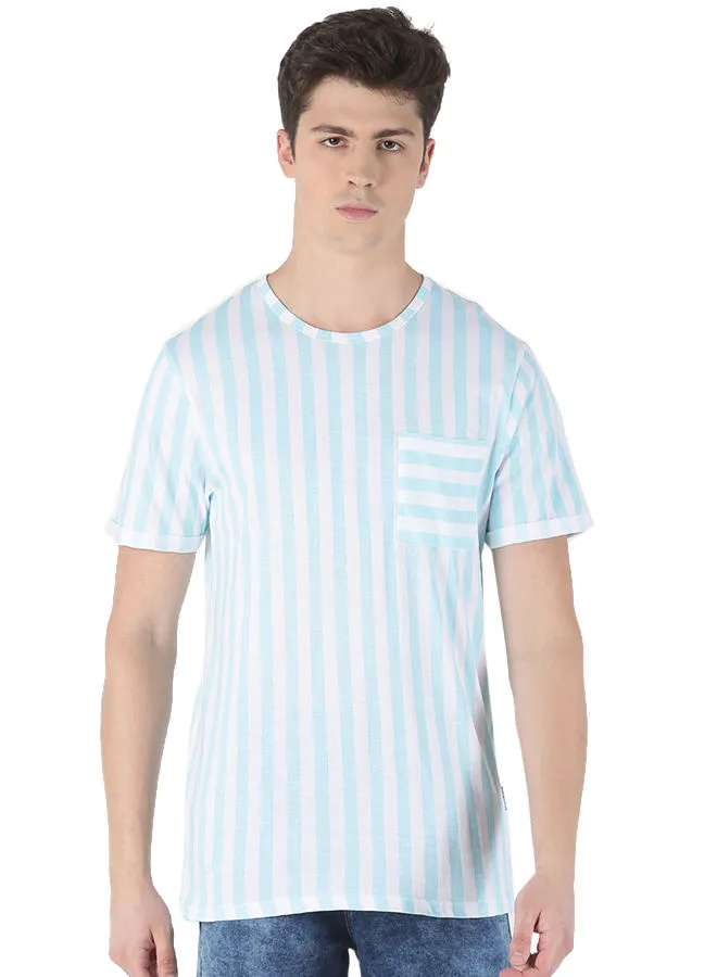 Blue Saint Relaxed Fit Striped T-Shirt Blue