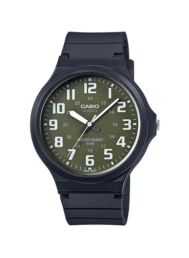 CASIO Men's Resin Analog Wrist Watch MW-240-3BVDF - 44 mm - Black