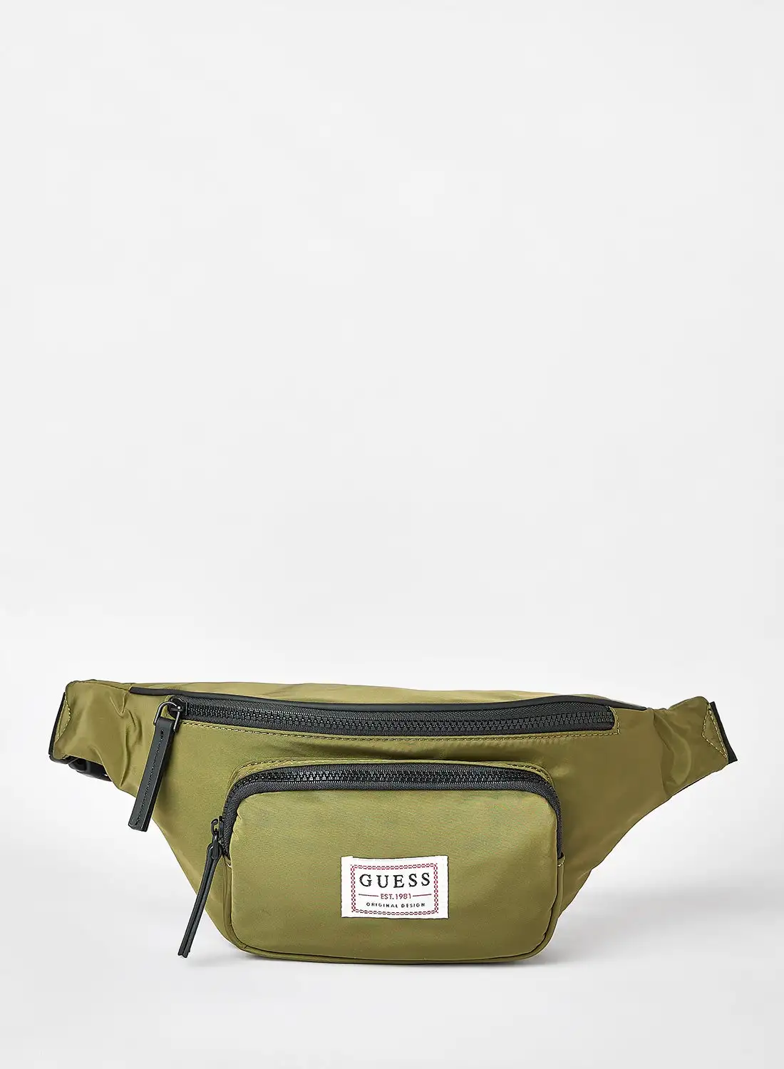 حقيبة الخصر بشعار GUESS زيتوني