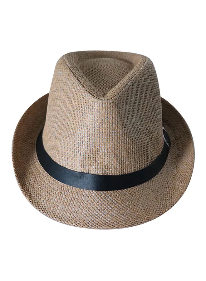 Generic Fedora Panama Style Hat Brown