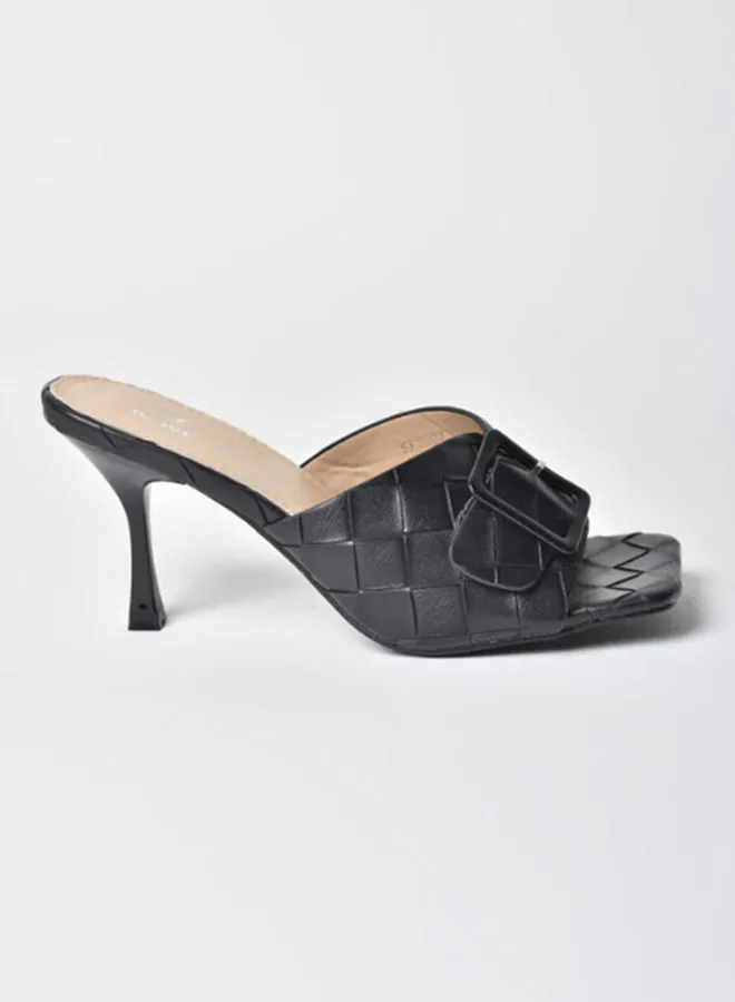 Jove Stylish Heeled Sandals Black