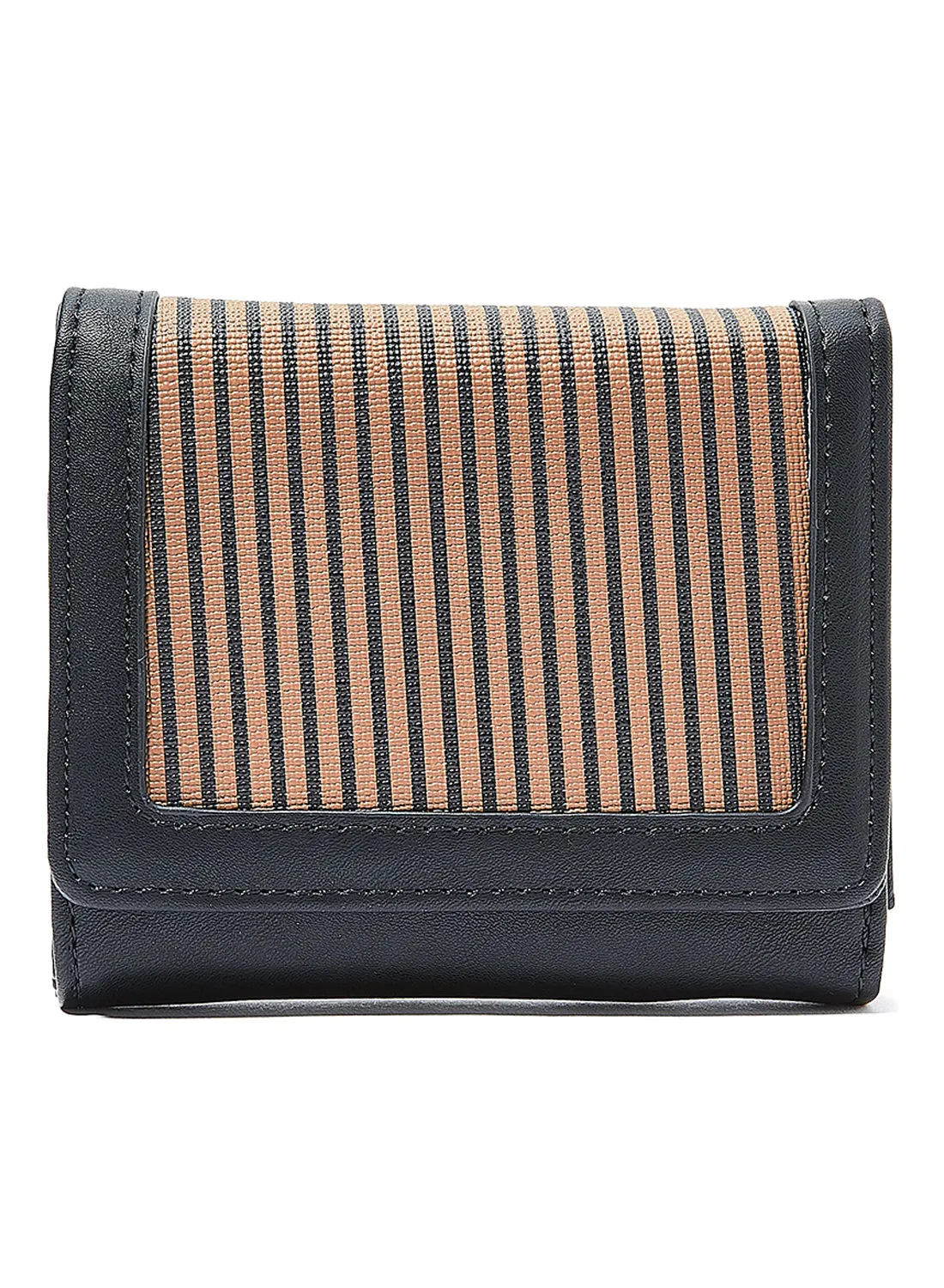 Jove Striped Wallet Black