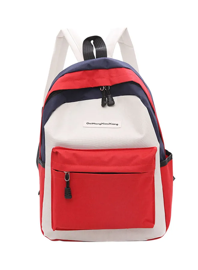 Generic Zipper Closure Backpack Red/Blue/White