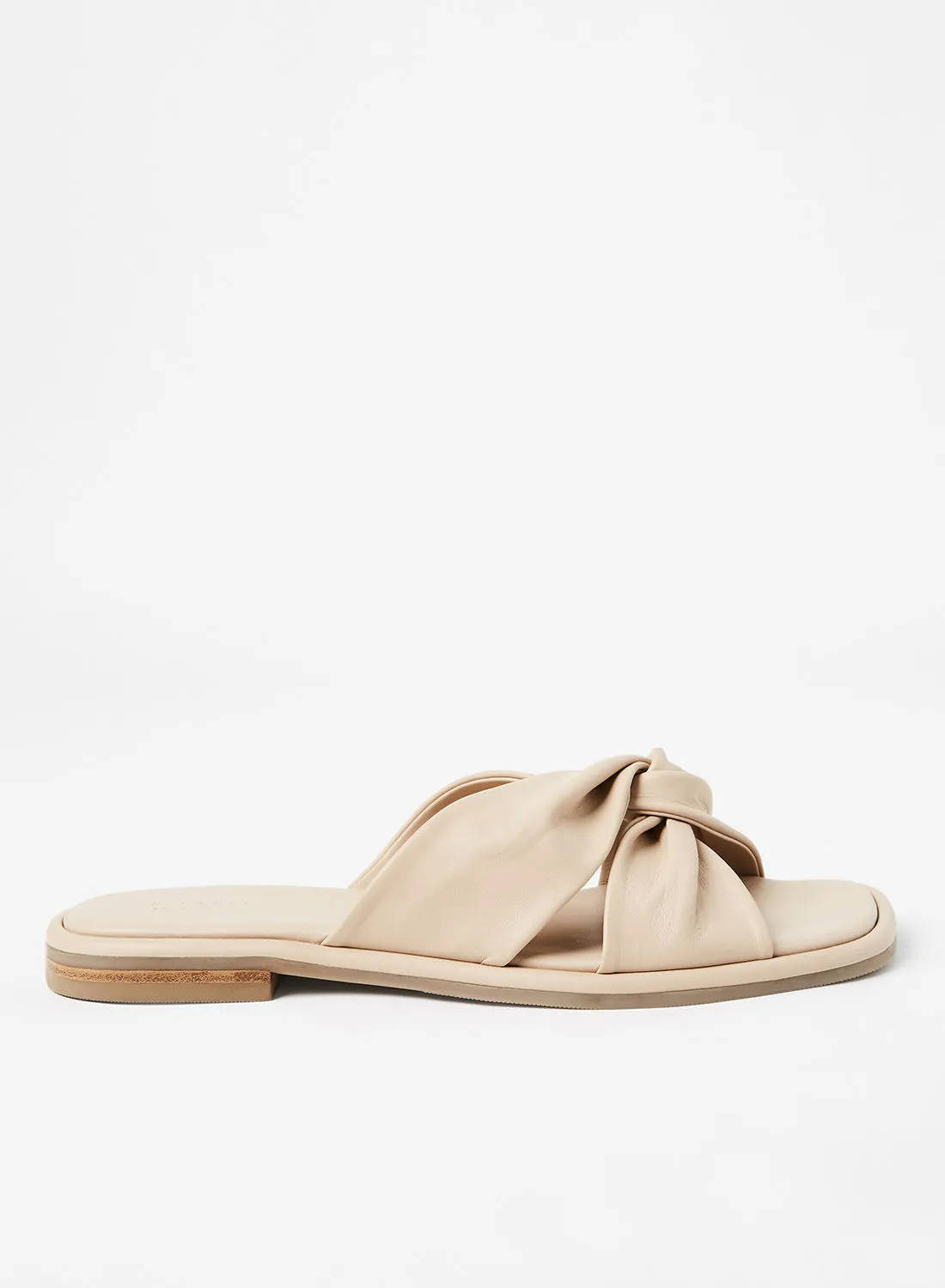 Ted Baker Knotted Leather Sandals Nude