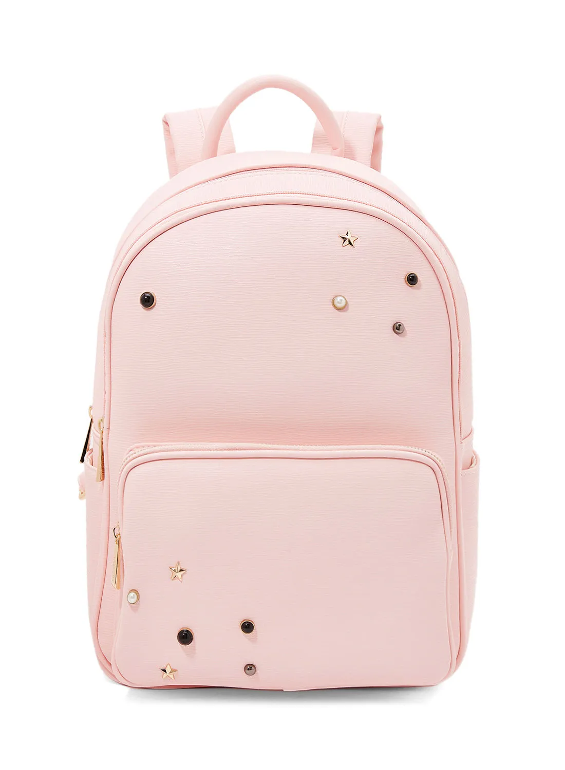 YUEJIN Faux Leather Backpack Pink