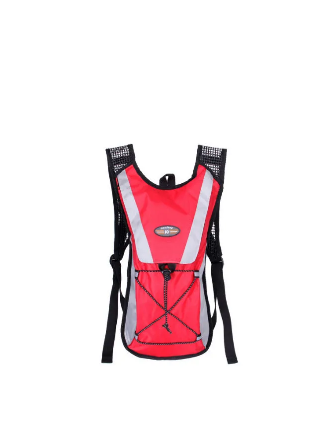 JOLLY Solid Outdoor Hiking Backpack Red/White