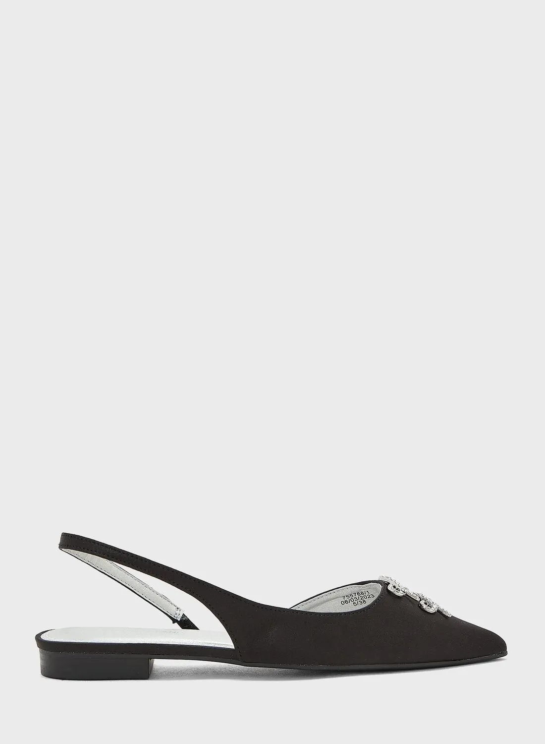 RIVER ISLAND Double Bow Pointed Slingback Sandals