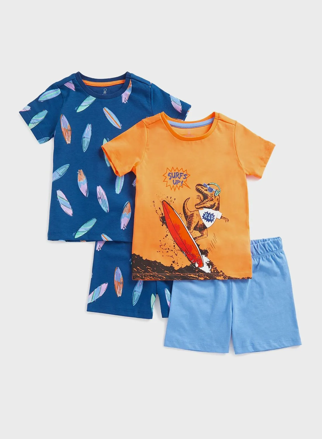 mothercare Kids 2 Pack Assorted T-Shirt & Shorts Set