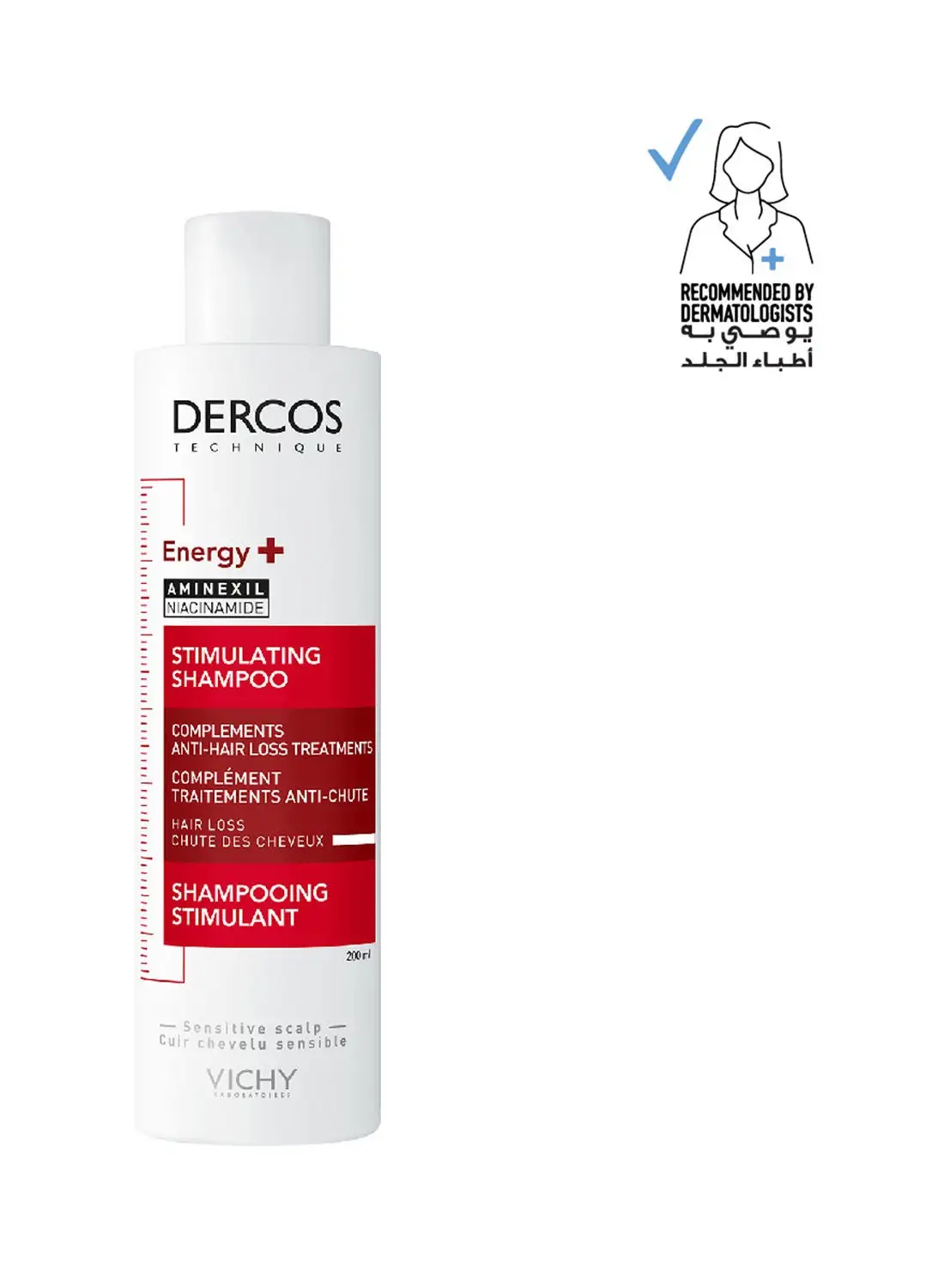 VICHY Vichy Dercos Energy + Stimulating and Anti Hair Loss Shampoo with Aminexil 200ml