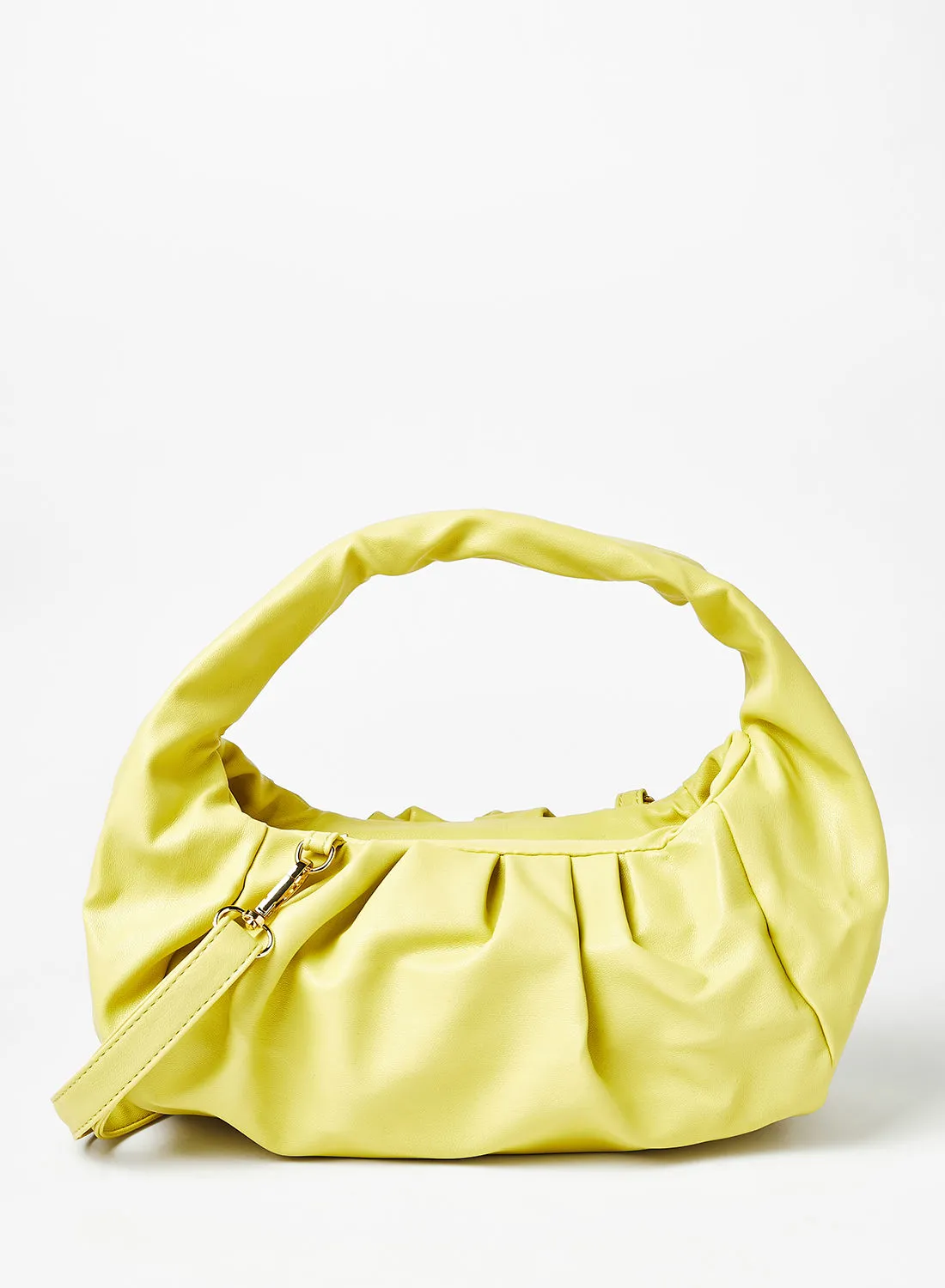 Sivvi x D'Atelier Ruched Detail Crossbody Bag Yellow