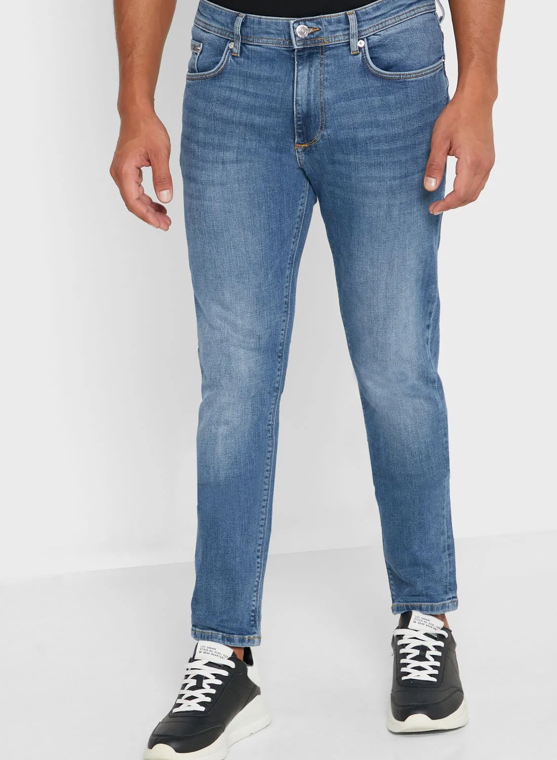 RIVER ISLAND Mid Wash Skinny Fit Jeans