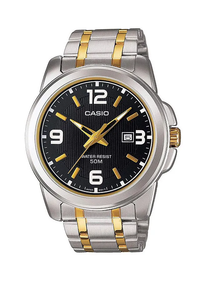 CASIO Men's Water Resistant Analog Watch MTP-1314SG-1A - 45 mm - Silver/Gold