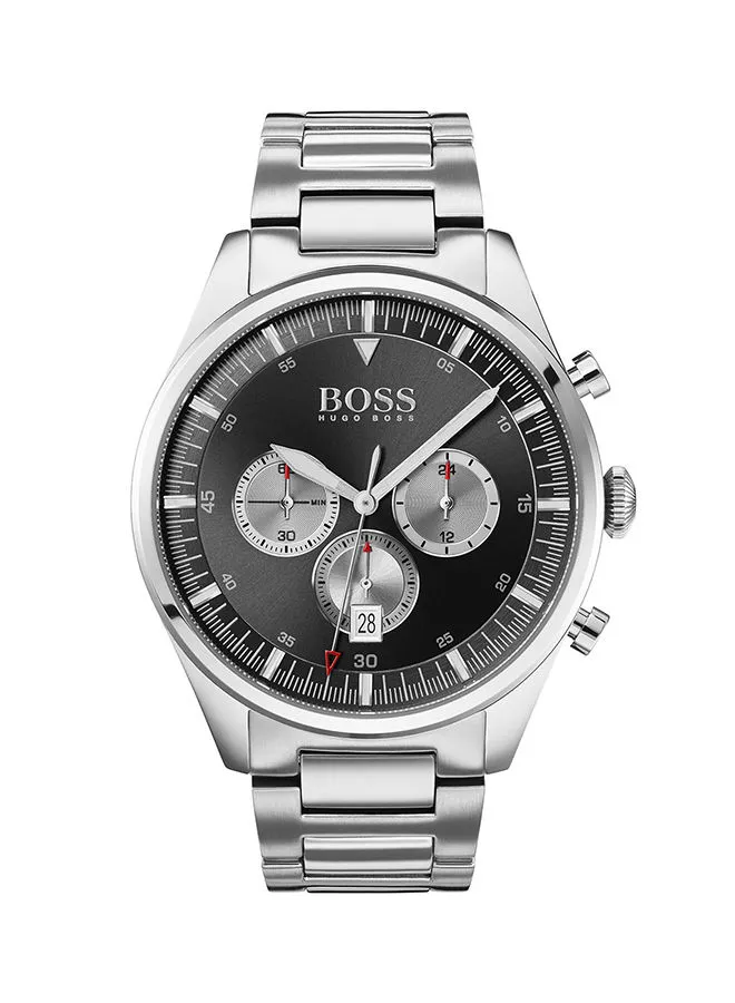 HUGO BOSS Men's Stainless Steel Chronograph Wrist Watch 1513712 - 44 mm - Silver